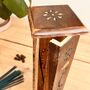 Brass Elephant Inlay Incense Tower Burner Box, thumbnail 2 of 10