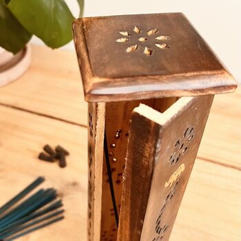 Brass Elephant Inlay Incense Tower Burner Box, 2 of 10