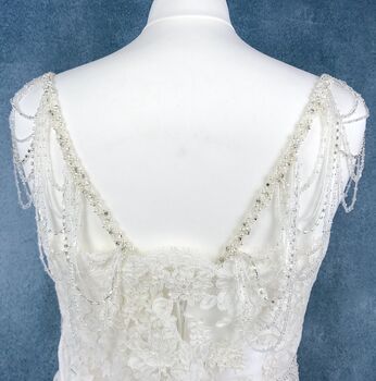 Xanthe Crystal And Pearl Bridal Straps With Epaulettes, 7 of 11