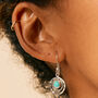 Infinity Universe Turquoise Silver Earrings, thumbnail 3 of 10