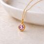 Personalised Gold Plated Sterling Silver June Birthstone Alexandrite Pendant Necklace, thumbnail 2 of 11