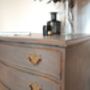 Vintage Serpentine Fronted Four Drawer Chest, thumbnail 3 of 5