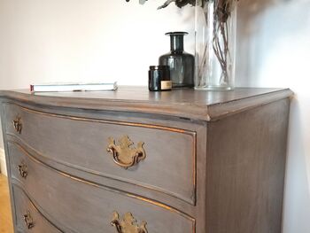 Vintage Serpentine Fronted Four Drawer Chest, 3 of 5