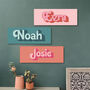 Child's Name Wooden Wall Art, thumbnail 1 of 4