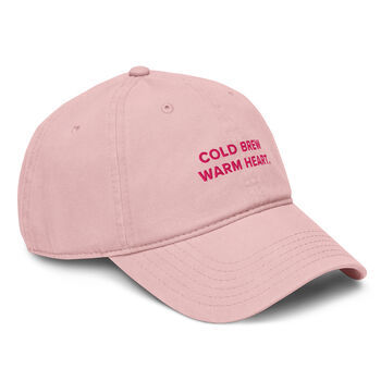 Gustatory Cold Brew Warm Heart. Cotton Embroidered Cap, 8 of 12