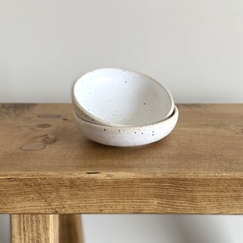 Handmade Stoneware Speckled Dipping Bowl X Two, 3 of 5