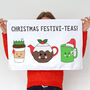 'Festiviteas' Christmas Tea Towel, thumbnail 4 of 4