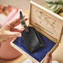 Personalised Leather Luggage Tag With Wooden Gift Box, thumbnail 7 of 8