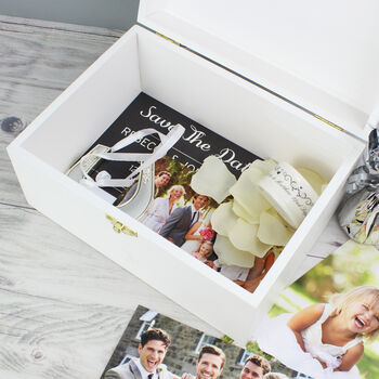 Personalised Botanical Wedding Memory Box, 2 of 3