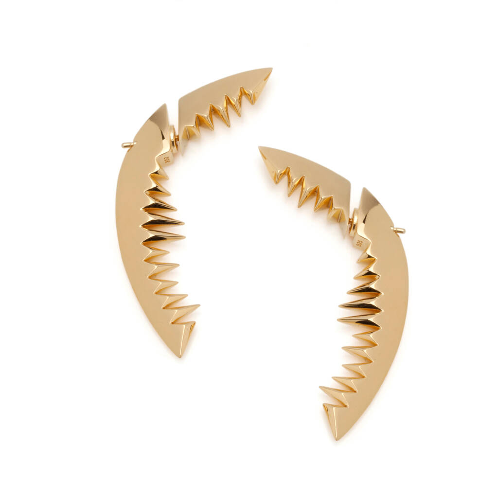 Shark Bay Earrings Gold By Kasun London | notonthehighstreet.com