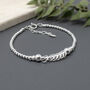 60th Birthday Beaded Rings Bracelet Sterling Silver, thumbnail 1 of 5