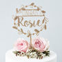 Personalised Congratulations Floral Cake Topper, thumbnail 6 of 8