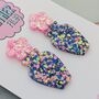 Vase And Flower Retro Glitter Resin Earrings, thumbnail 2 of 4