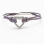 Woman's Personalised Purple Leather Remembrance Urn Bracelet For Ashes, thumbnail 2 of 11