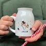 Bone China Retro Snowman Hot Chocolate Mug, thumbnail 3 of 5