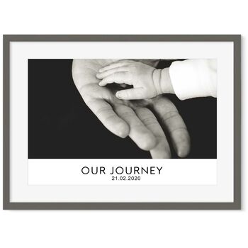 Personalised Black And White Our Journey Art Print, 2 of 4