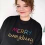 Merry Everything Embroidered Christmas Sweater, thumbnail 2 of 3