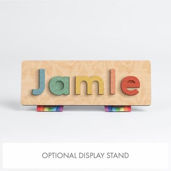 Personalised Dinosaurs Wooden Name Puzzle, 5 of 6