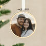 Couples Mini Photo Christmas Tree Hoop Decoration, thumbnail 1 of 2