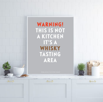 Personalised Not A Kitchen A Whisky Tasting Area Print, 2 of 4