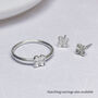 Silver Four Leaf Clover Ring, thumbnail 4 of 5