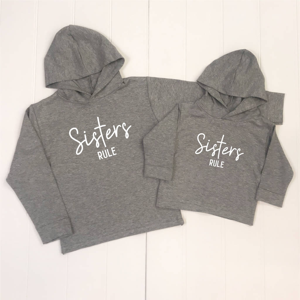 sisters rule hoodie set by lovetree design | notonthehighstreet.com
