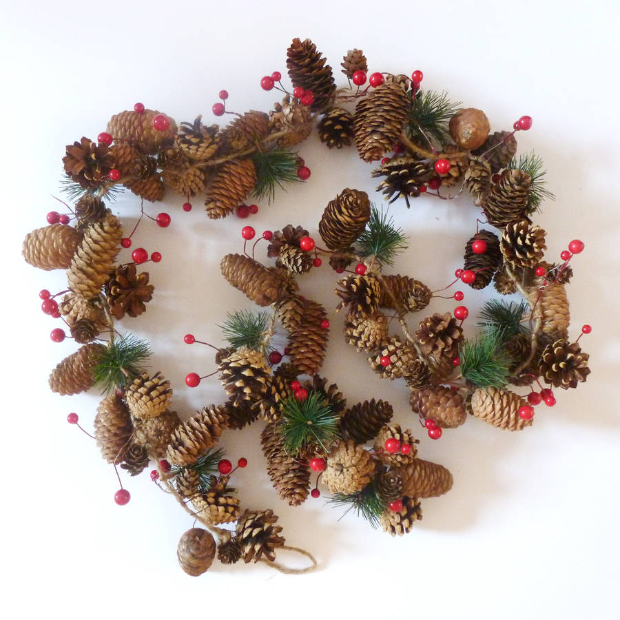 Natural Pine Cone Garland By Country Heart ...