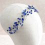 Royal Blue Crystal Hair Vine, thumbnail 6 of 6