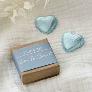 Personalised Chocolate Foiled Heart Token In Personalised Box, 9 of 12