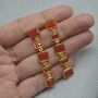 Orange Carnelian Earrings Or Aqua Chalcedony Earrings, thumbnail 1 of 12