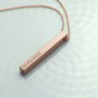 Personalised Rose Gold Plated Bar Necklace, thumbnail 11 of 12