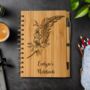 Personalised Eco Bamboo Floral Feather Notebook, thumbnail 3 of 6