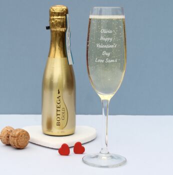 Personalised Flute And Mini Bottega Prosecco Set, 3 of 4