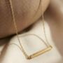 Personalised Gold Plated Sterling Silver Bar Initial Name Necklace, thumbnail 2 of 4