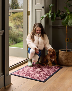 Hug Rug Paisley Floral Burgandy, 4 of 5