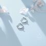 Extra Tiny Cz Huggie Hoop Earrings In Sterling Silver, thumbnail 8 of 12