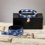 Anglesey Blue Checked Nautical Collar And Lead Set, thumbnail 5 of 10