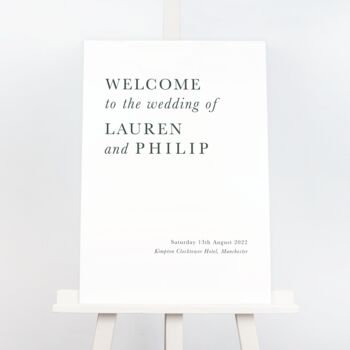 Modern Type Wedding Welcome Sign, 3 of 3