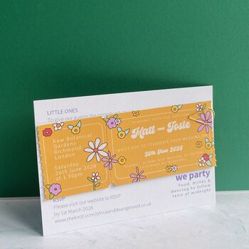 Floral Fun Colourful Wedding Invitation, 2 of 6