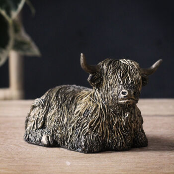 Bronze Highland Cow Ornament, 3 of 8