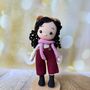 Curly Hair Crochet Doll, Handmade Toys, thumbnail 6 of 12