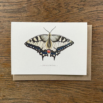 Illustrated Swallowtail Butterfly Card Blank Inside, 2 of 7