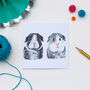 Pair Of Grey Guinea Pigs Greetings Card, thumbnail 1 of 2