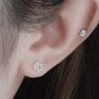 Sterling Silver Linked Stars Stud Earrings, thumbnail 4 of 6