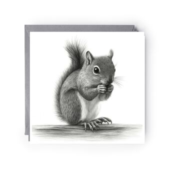 Grey Squirrel Countryside Wishes Greeting Card, 2 of 5