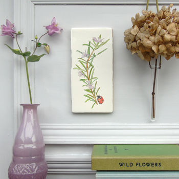 Rosemary And Ladybird Ceramic Wall Art Tile, 2 of 7