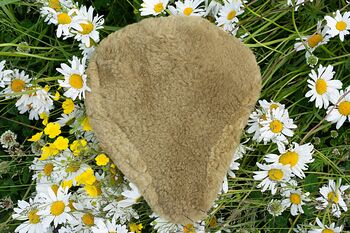Genuine Sheepskin Cycle Bike Seat Cover Natural Wool, 5 of 8