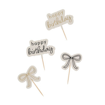 Birthday Bow Food Picks Pack Of 12, 4 of 4