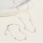 Silver Pearl Chain Link Necklace, thumbnail 2 of 7