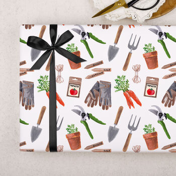 Three Sheets Of Vegetable Garden Wrapping Paper, 2 of 2
